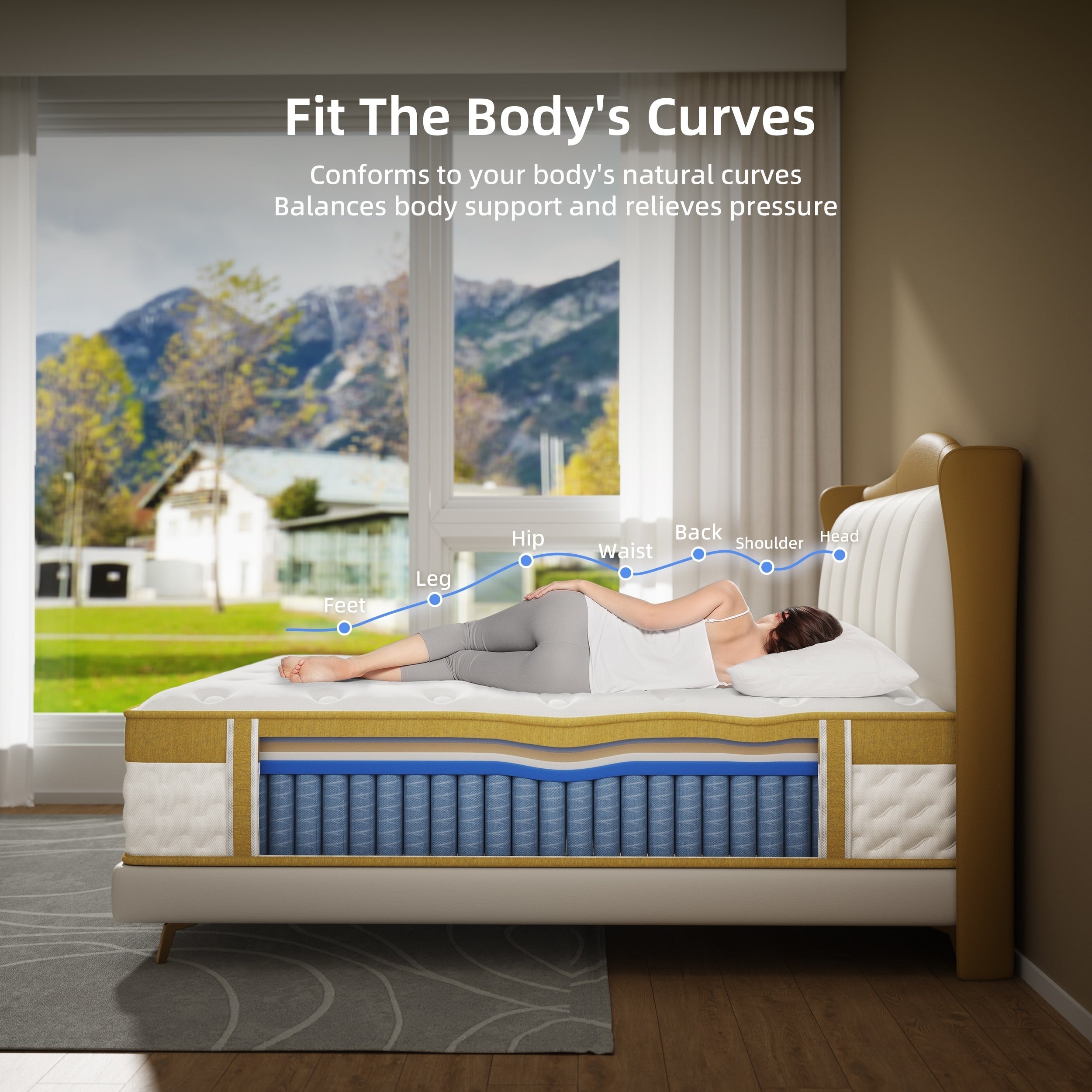 10-Zoll-Hybridmatratze aus Memory-Schaum und Federkern