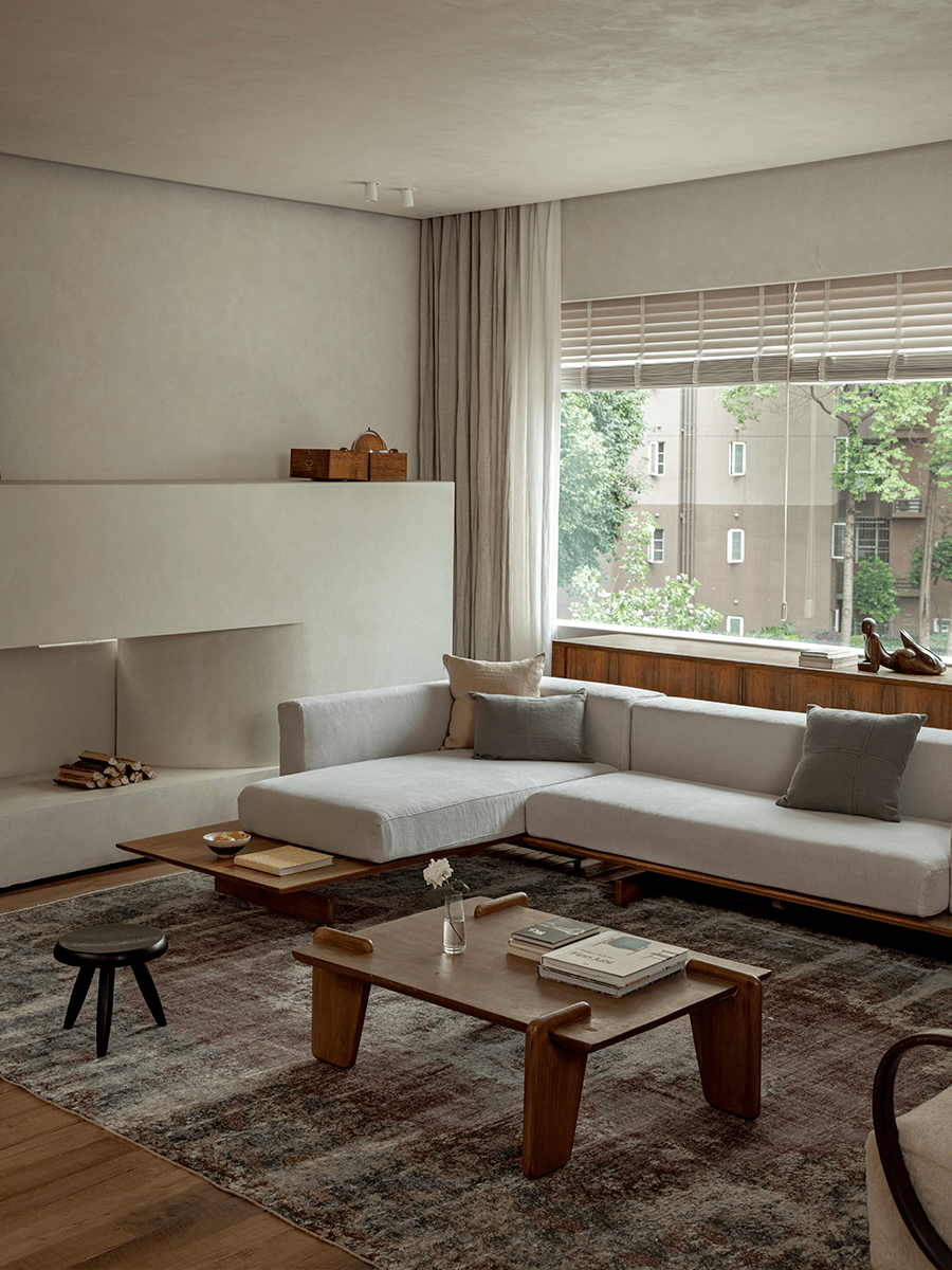 Modulares Sofa aus Tatami-Leinen