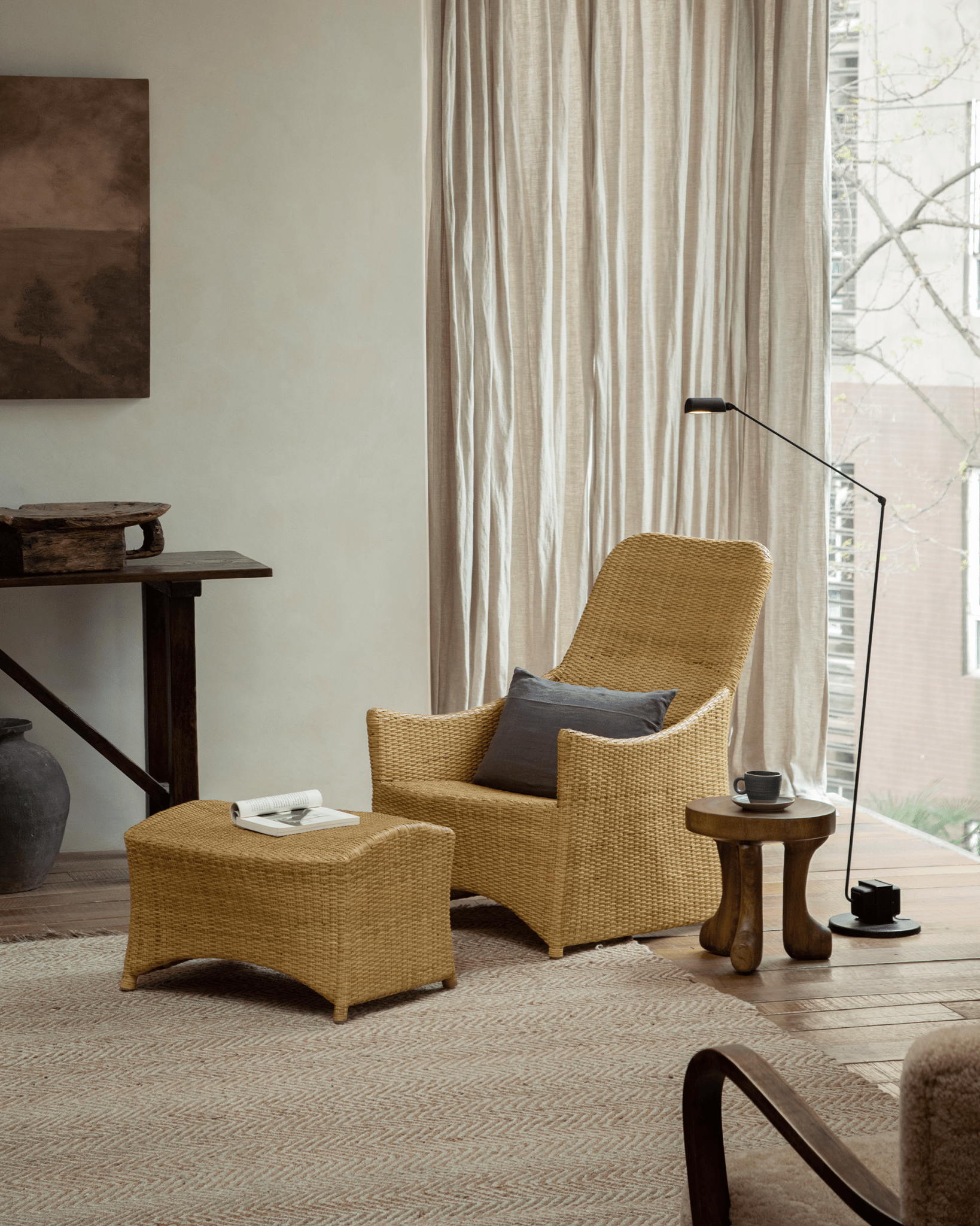 Slide Rattan Lounge Chair