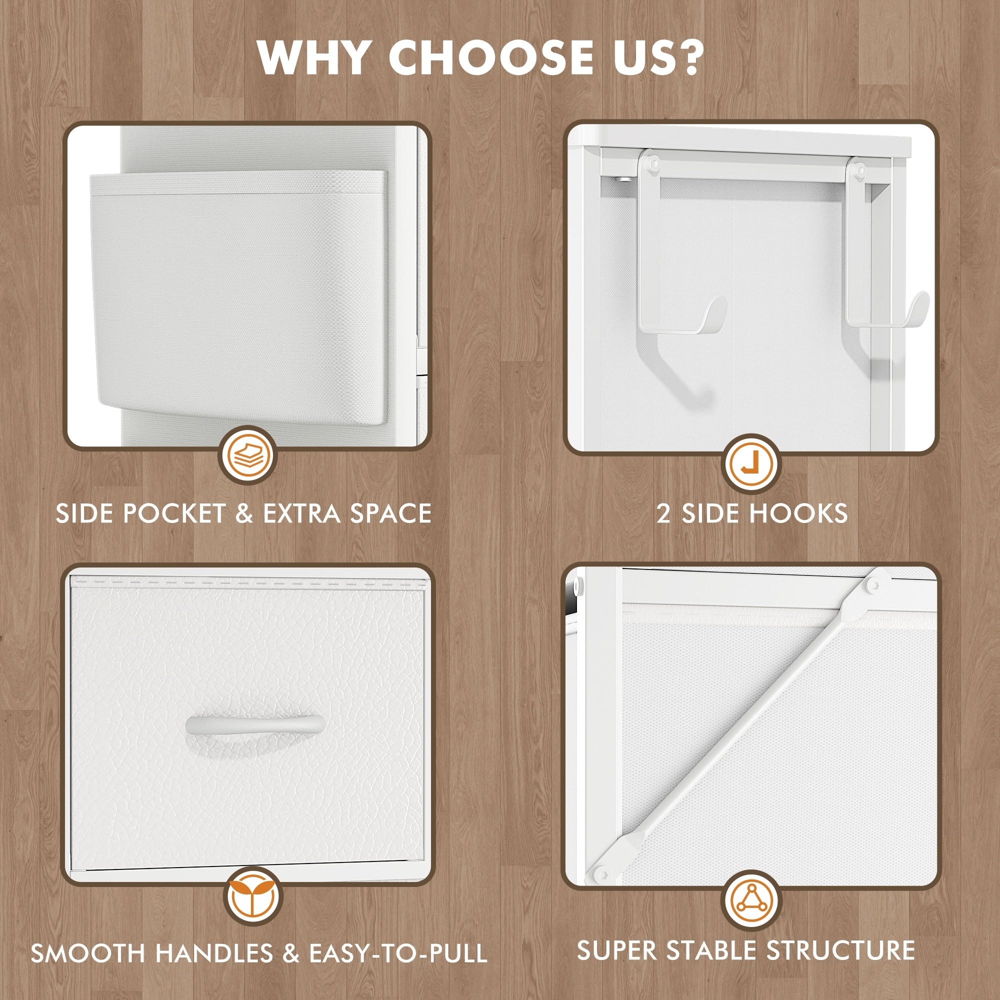 Kommode mit 12 Schubladen, hohe Stoffkommoden für das Schlafzimmer