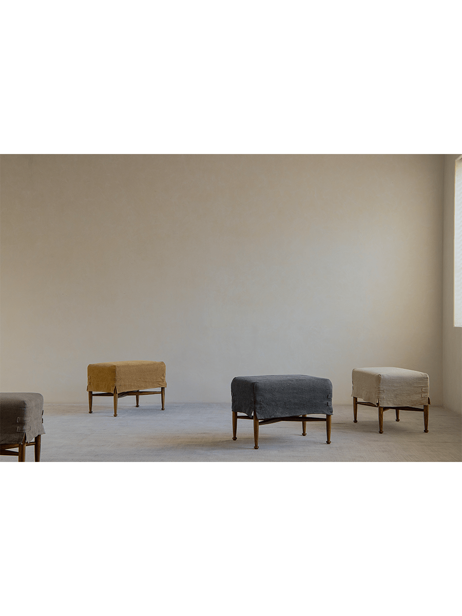 Krabben-Slipcover-Hocker