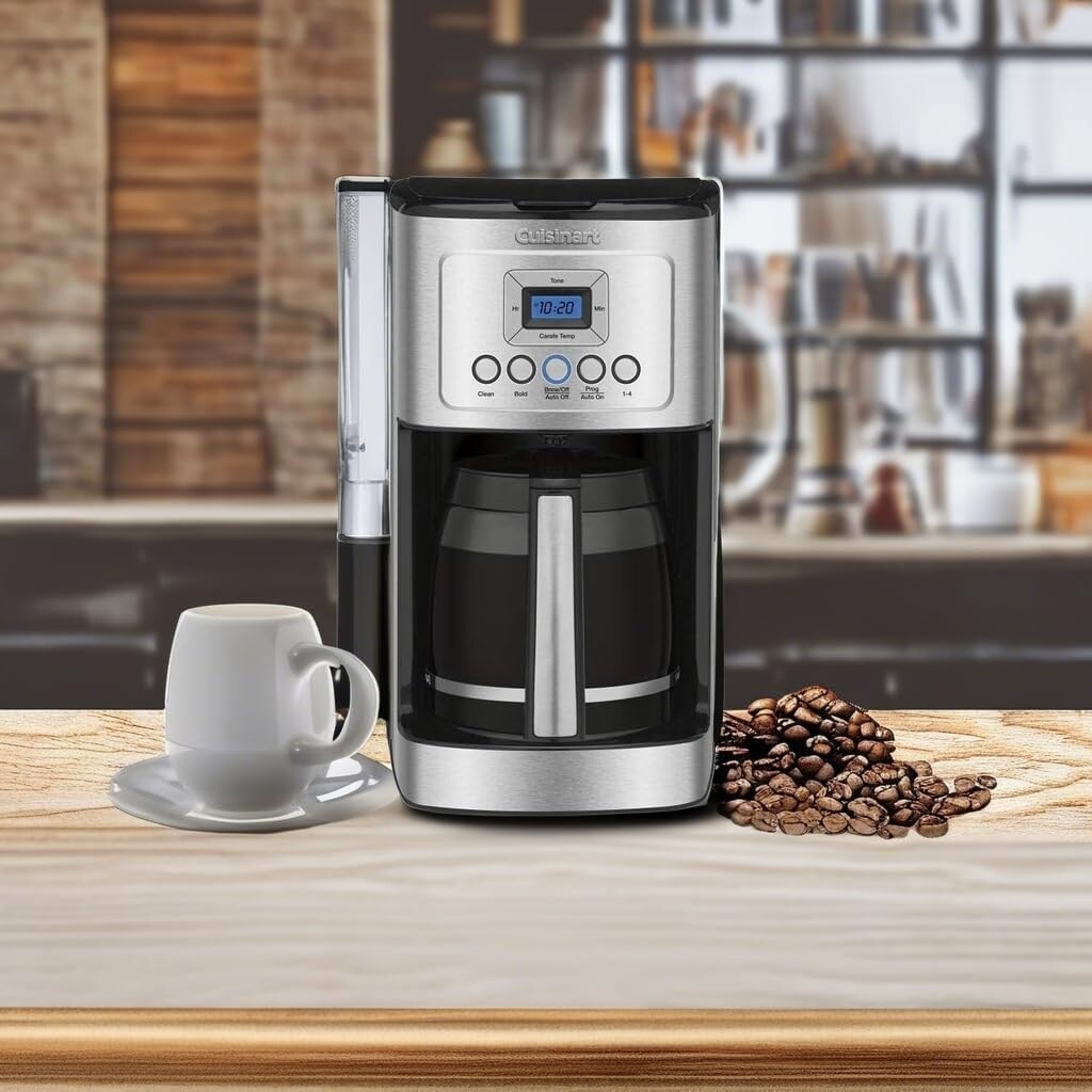 Programmierbare Kaffeemaschine für 14 Tassen, Perfectemp-Technologie, Glaskaraffe
