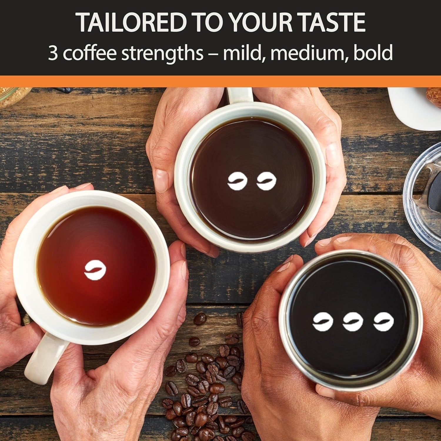 Programmierbare Kaffeemaschine für 14 Tassen, Edelstahlkanne, 3 Brühstärken, 24-Stunden-Timer, 4 Stunden Warmhaltefunktion