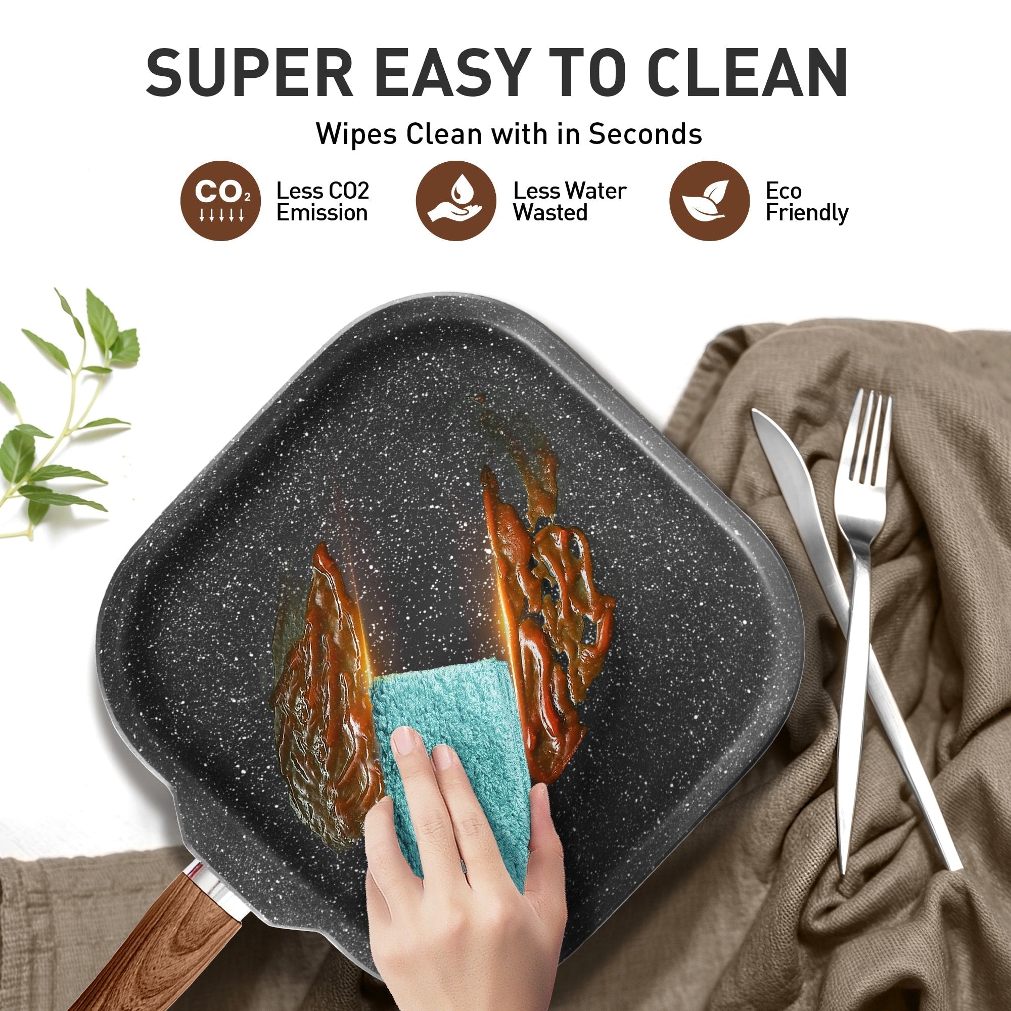 17-teiliges Küchen-Granit-Kochgeschirr-Set, Antihaft-Kochtopf- und Pfannenset