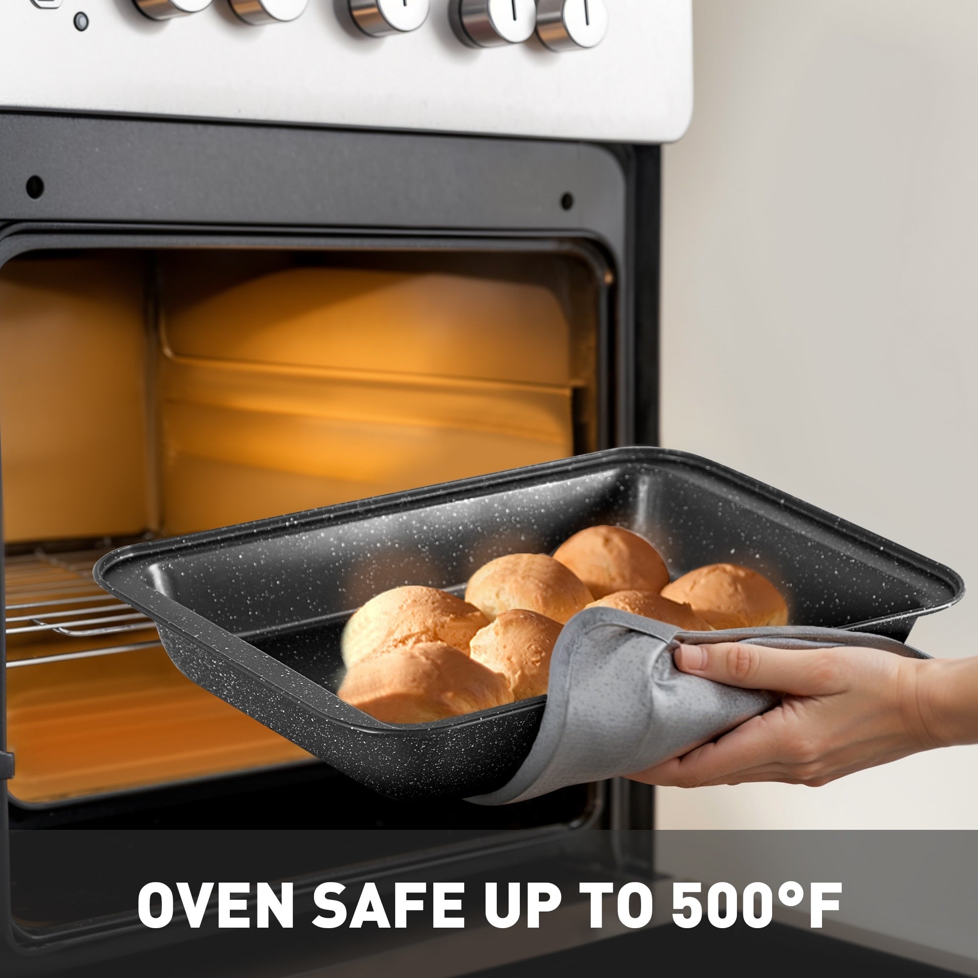 17-teiliges Küchen-Granit-Kochgeschirr-Set, Antihaft-Kochtopf- und Pfannenset