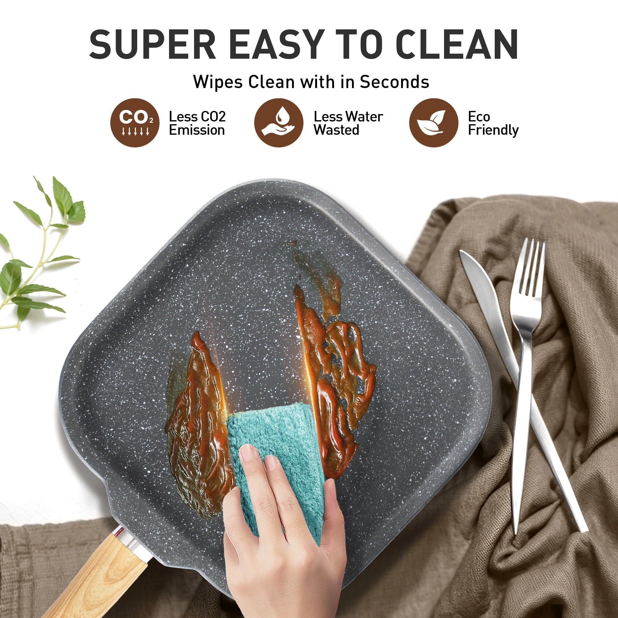 17-teiliges Küchen-Granit-Kochgeschirr-Set, Antihaft-Kochtopf- und Pfannenset