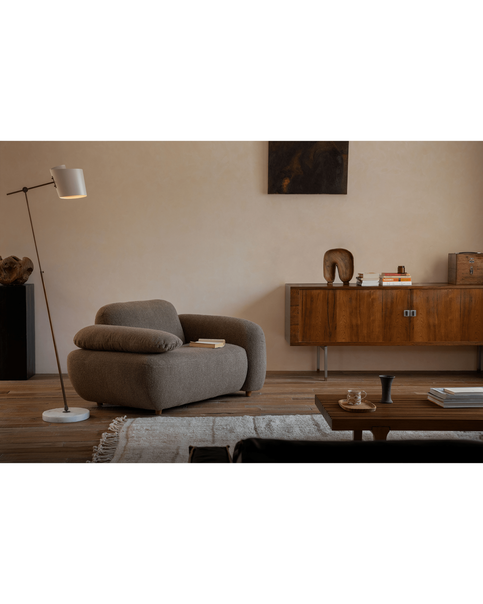 Gestein Bouclé Sessel