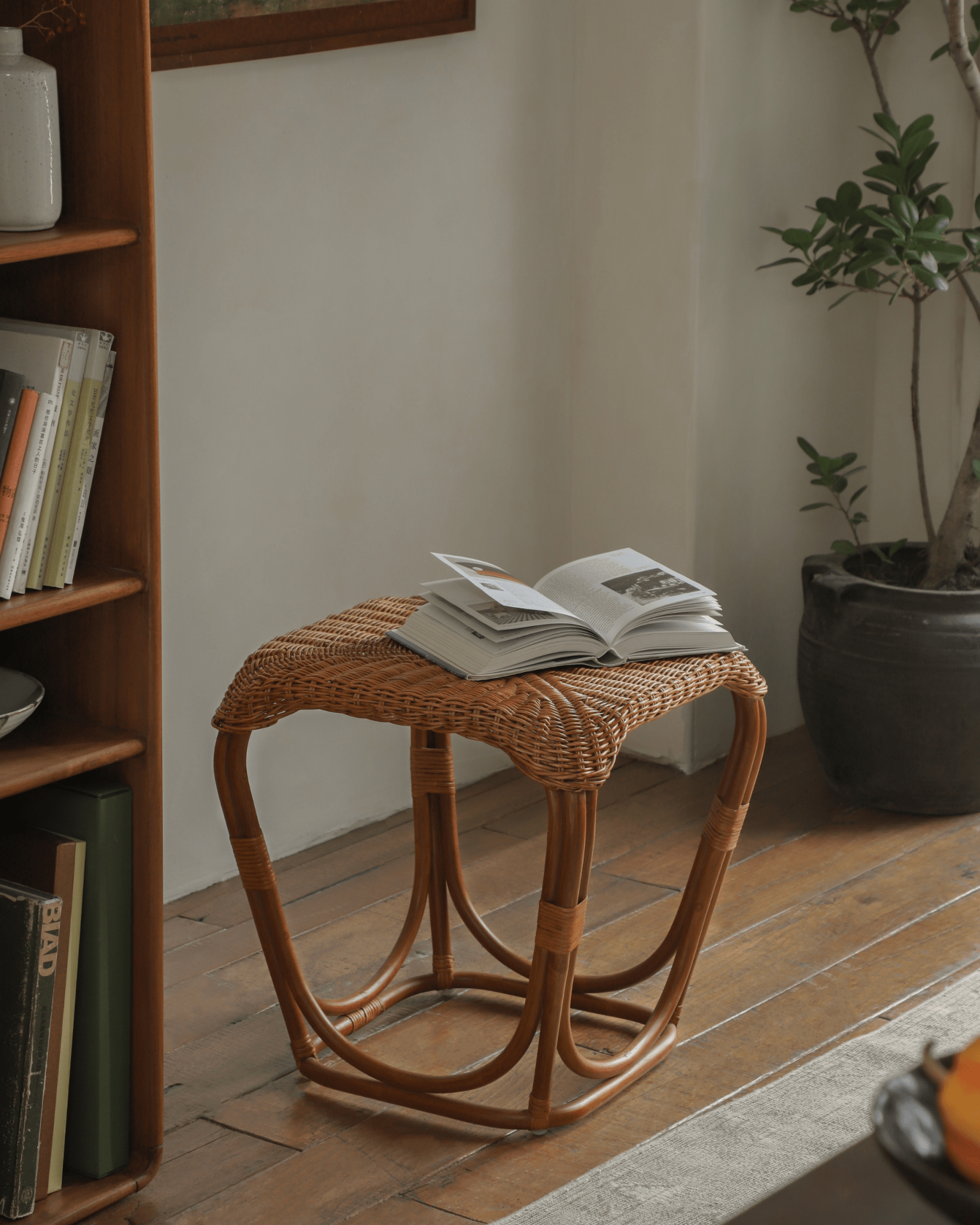 Pinecone Rattan Side Table