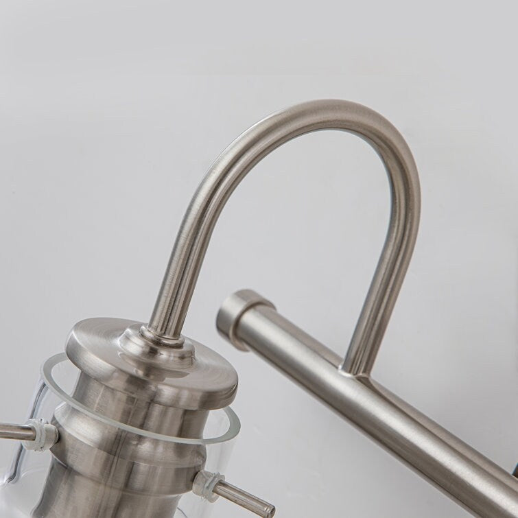 2/3-flammige Badezimmer-Wandleuchte mit Glasschirm