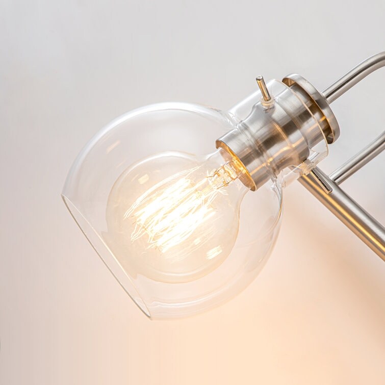 2/3-flammige Badezimmer-Wandleuchte mit Glasschirm