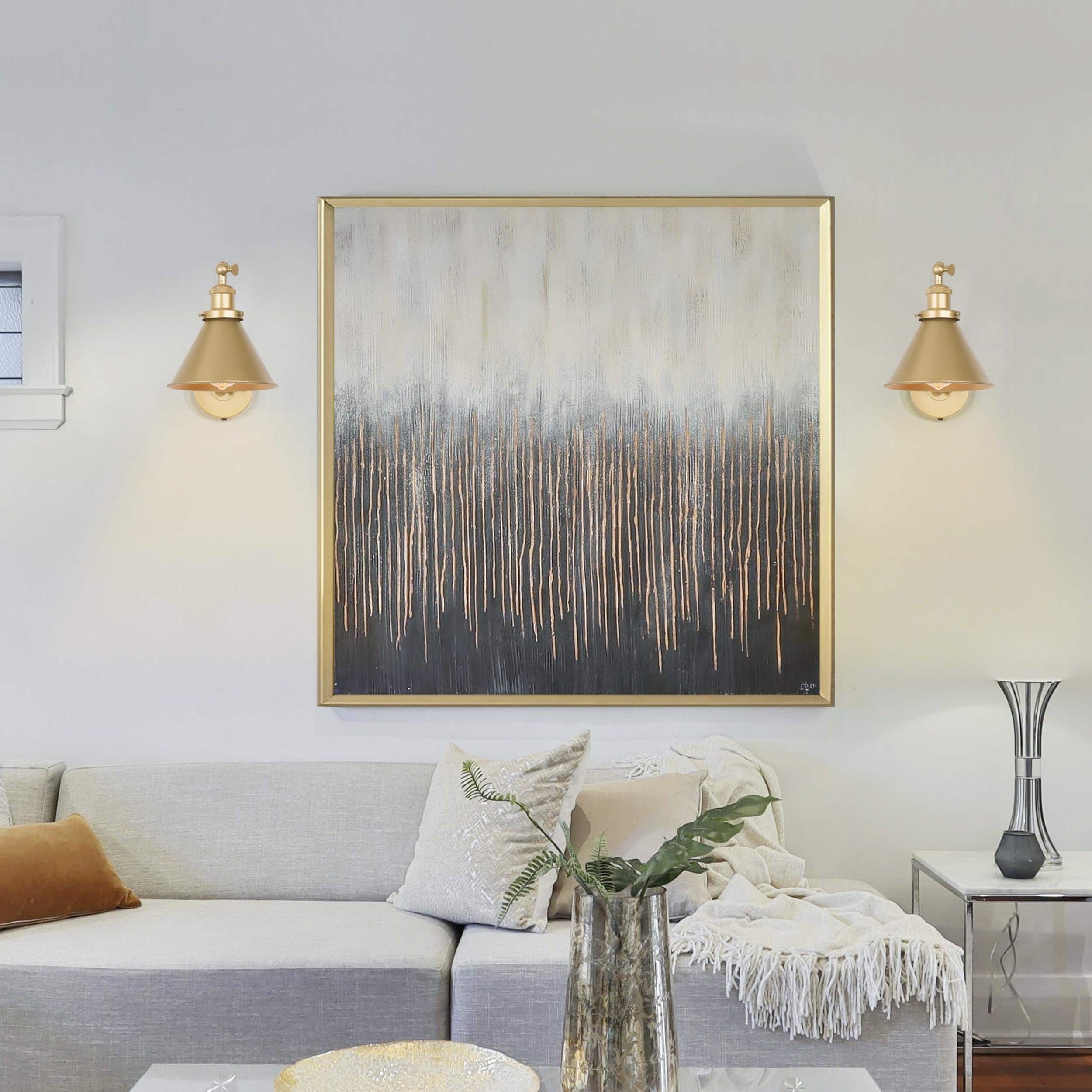 2er-Set moderne Schwenkarmleuchten, verstellbare, festverdrahtete Wandleuchten mit Stecker