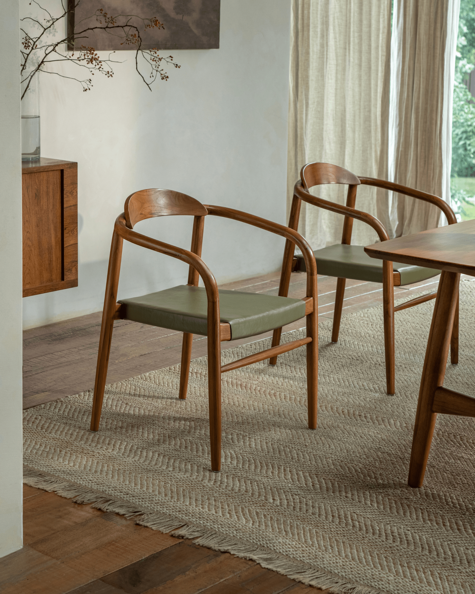 Halbmond-Ledersessel