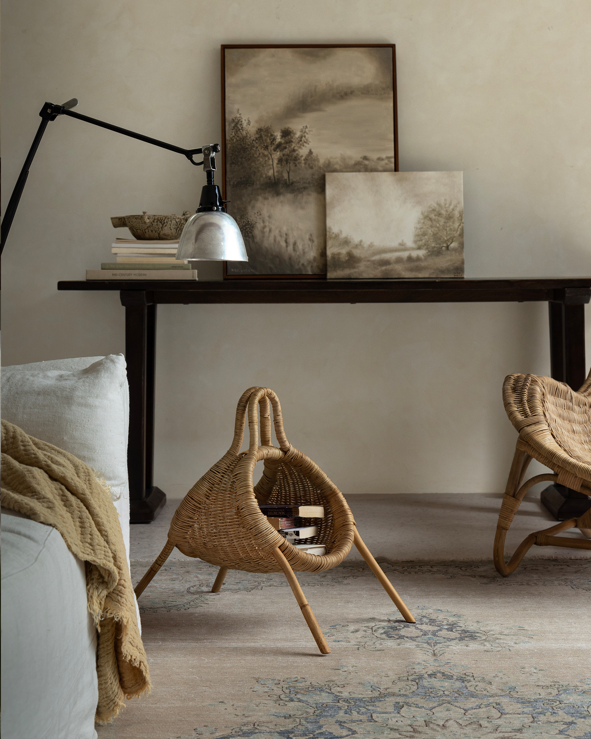 Molly Rattan Storage Basket