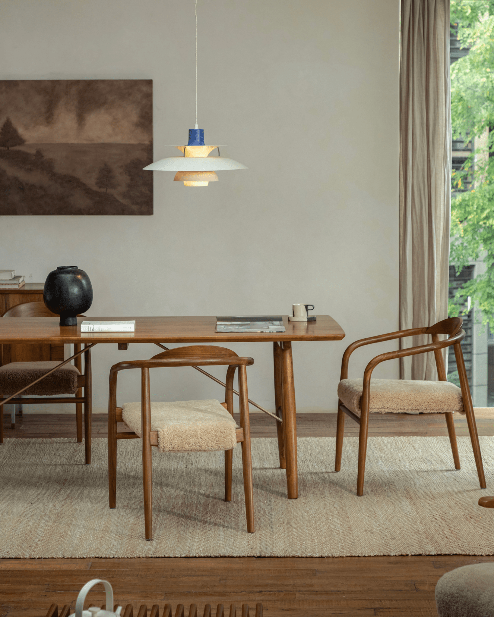 Crescent Shearling Stuhl