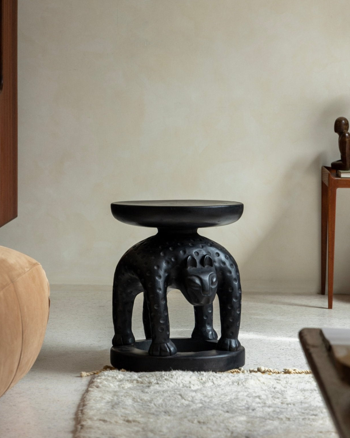 Tribal Sculptural End Table
