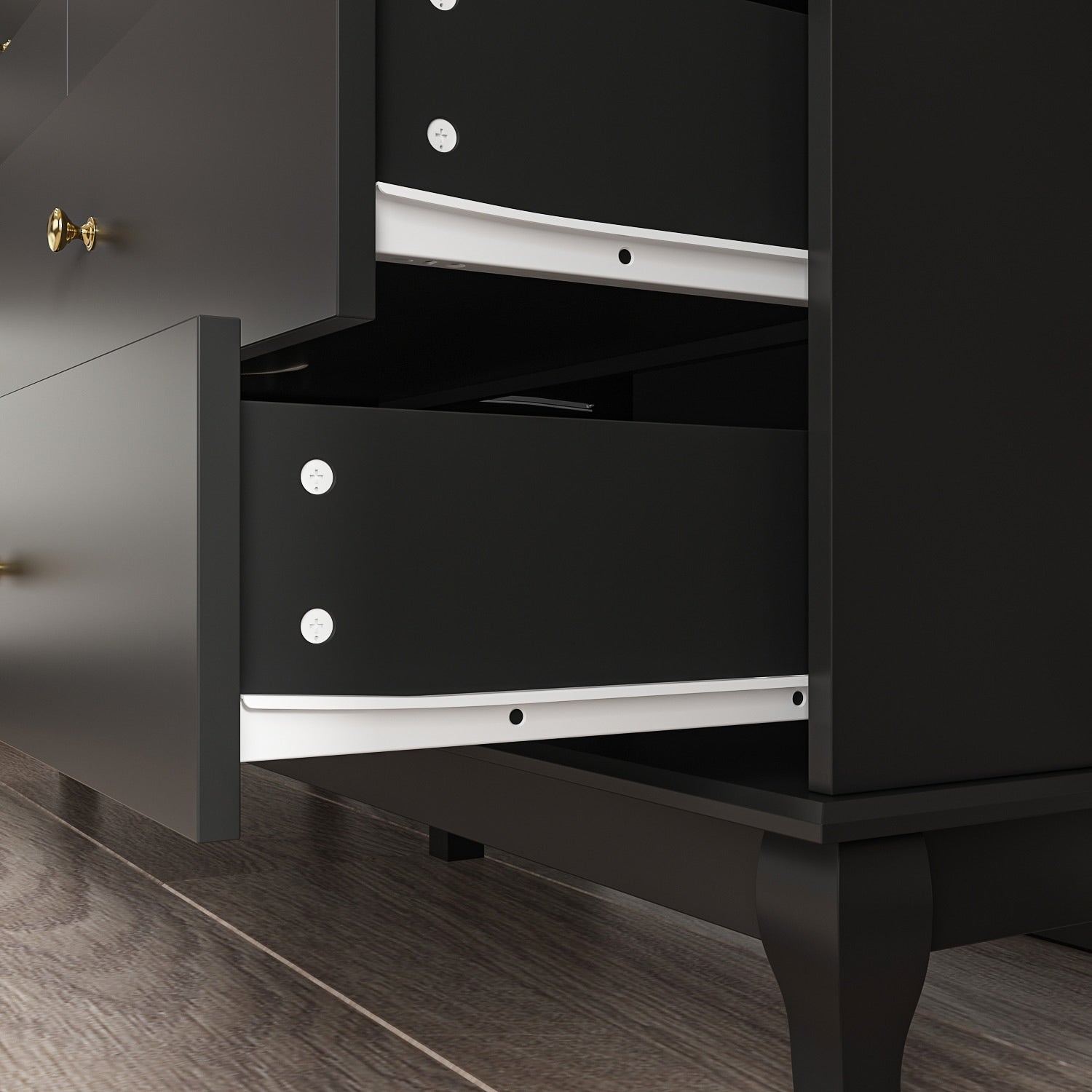 Doppelkommode mit 10 Schubladen für das Schlafzimmer, weiß, viel Stauraum