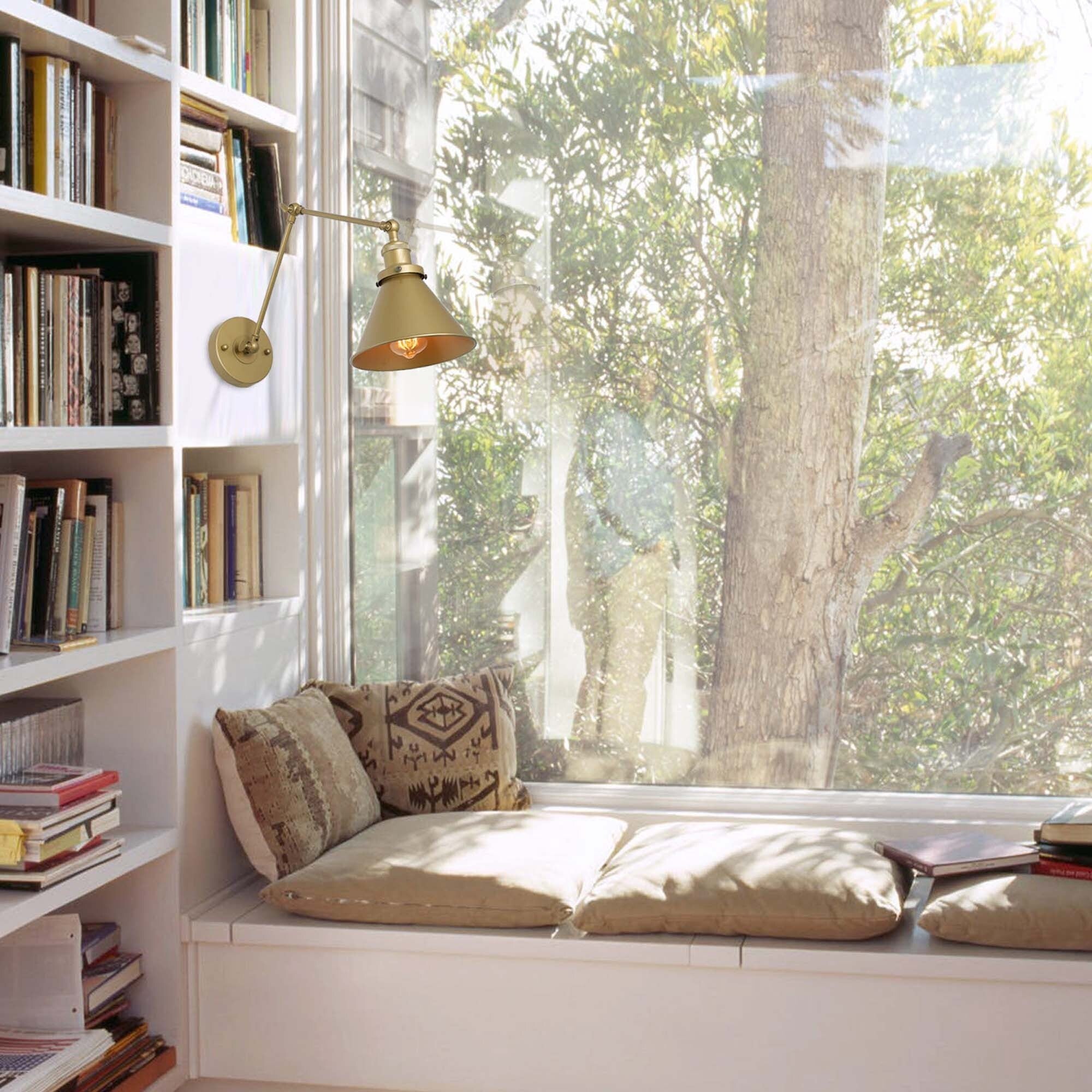 2er-Set moderne Schwenkarmleuchten, verstellbare, festverdrahtete Wandleuchten mit Stecker