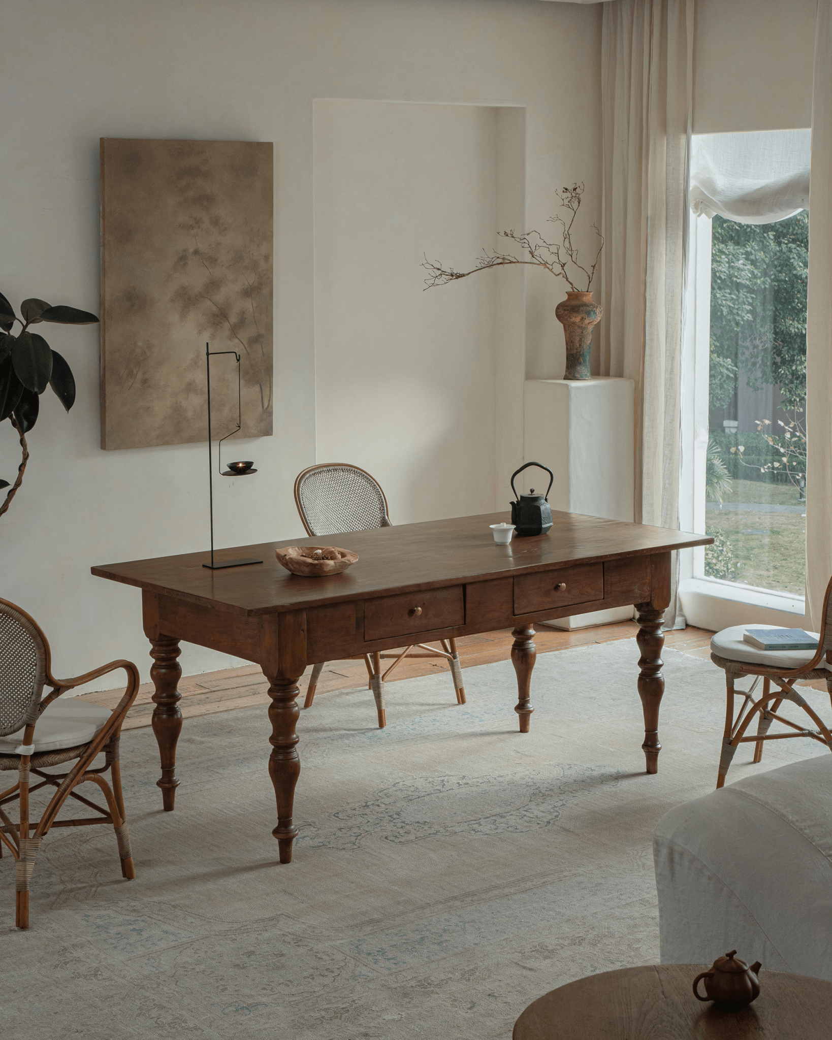 Indonesian Vintage Teak Wood Tables