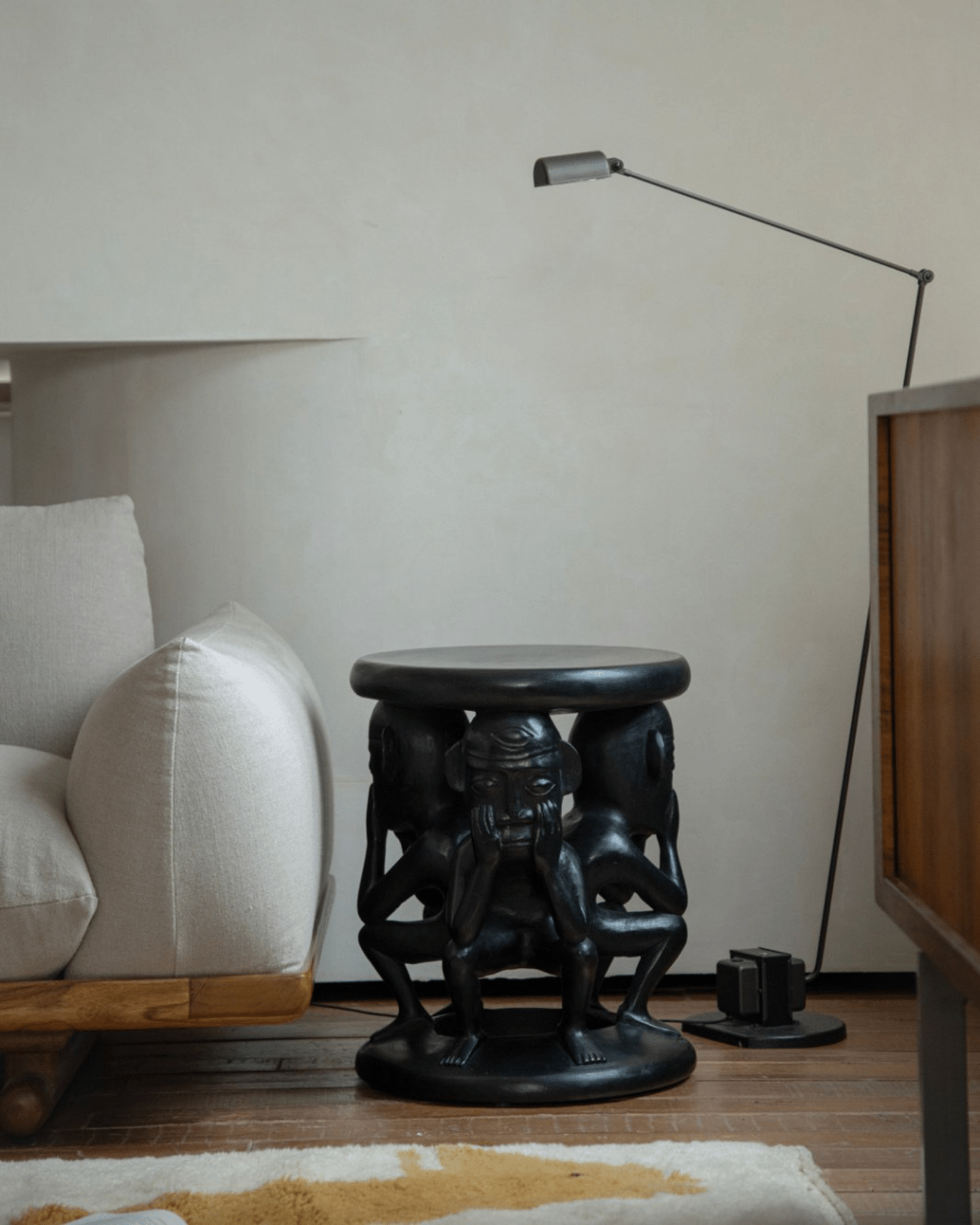 Tribal Sculptural End Table