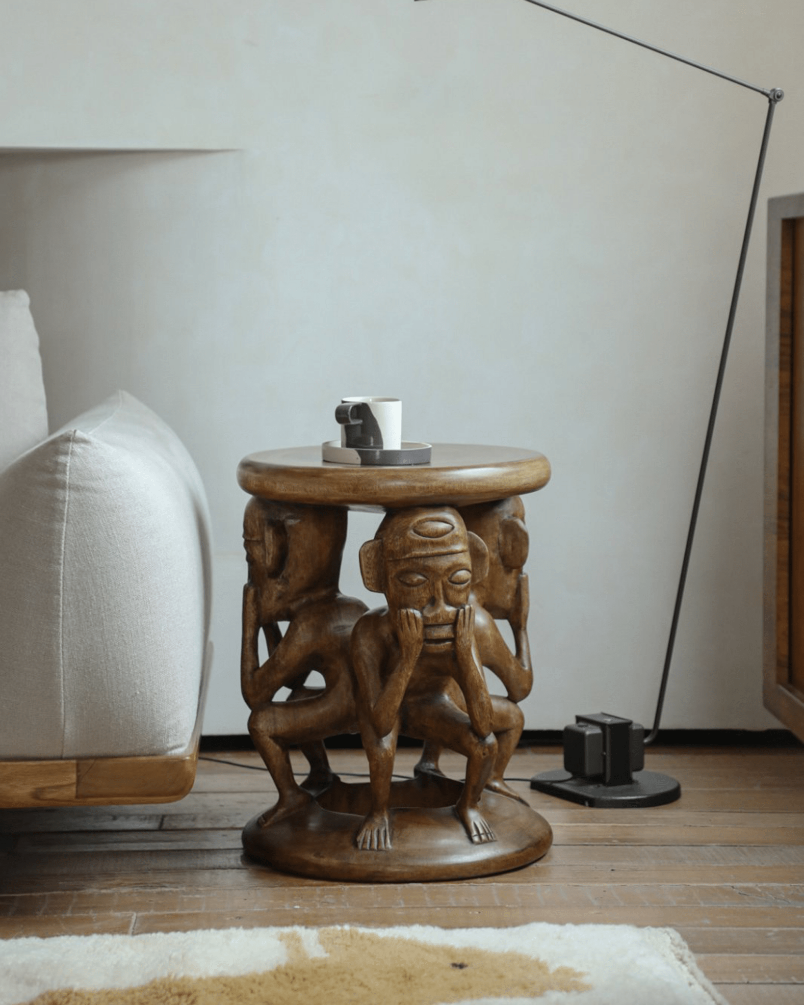 Tribal Sculptural End Table