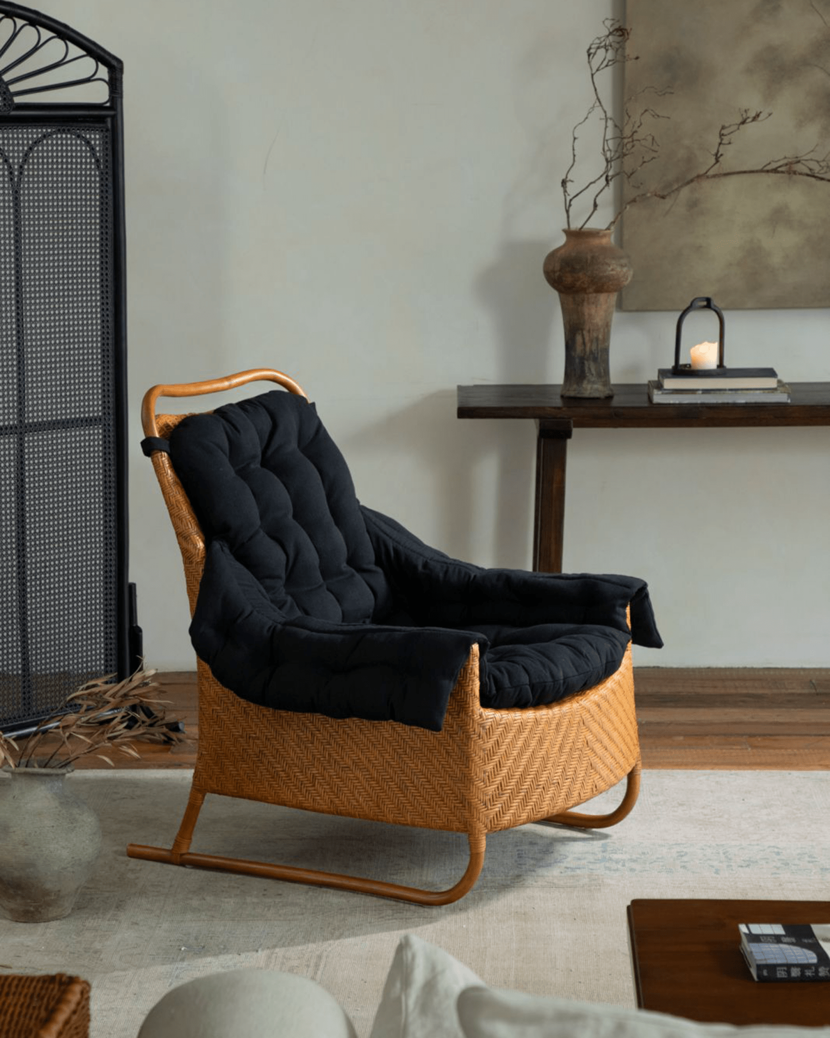 Sled Rattan Lounge Chair