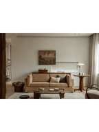 Sofa mit Rock aus Leinen