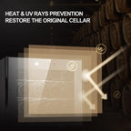 Weinkühlschrank für 12 Flaschen, Mini-Weinkeller (12-19 °C), Tisch-Weinkühlschrank mit digitaler Temperaturregelung