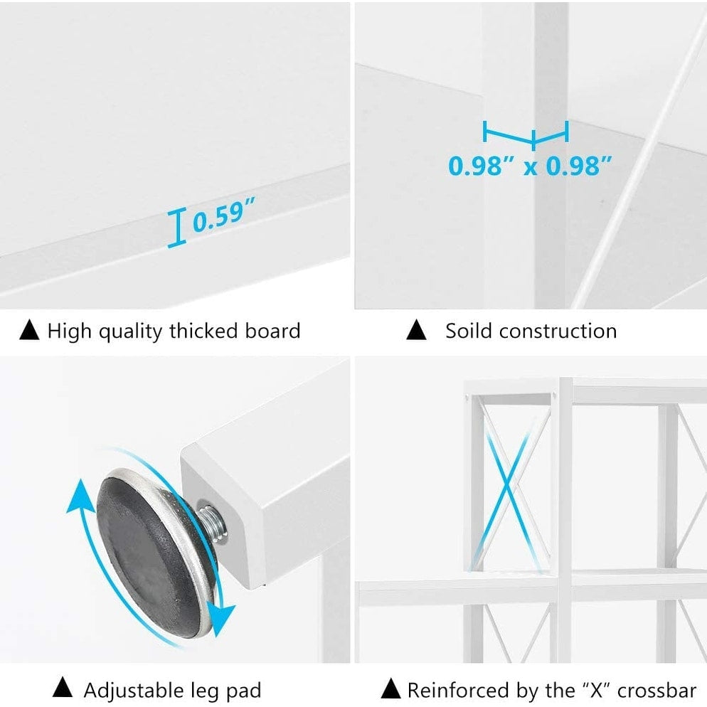 Leiterregal mit 12 Ablagen, Eckregal im Industriestil