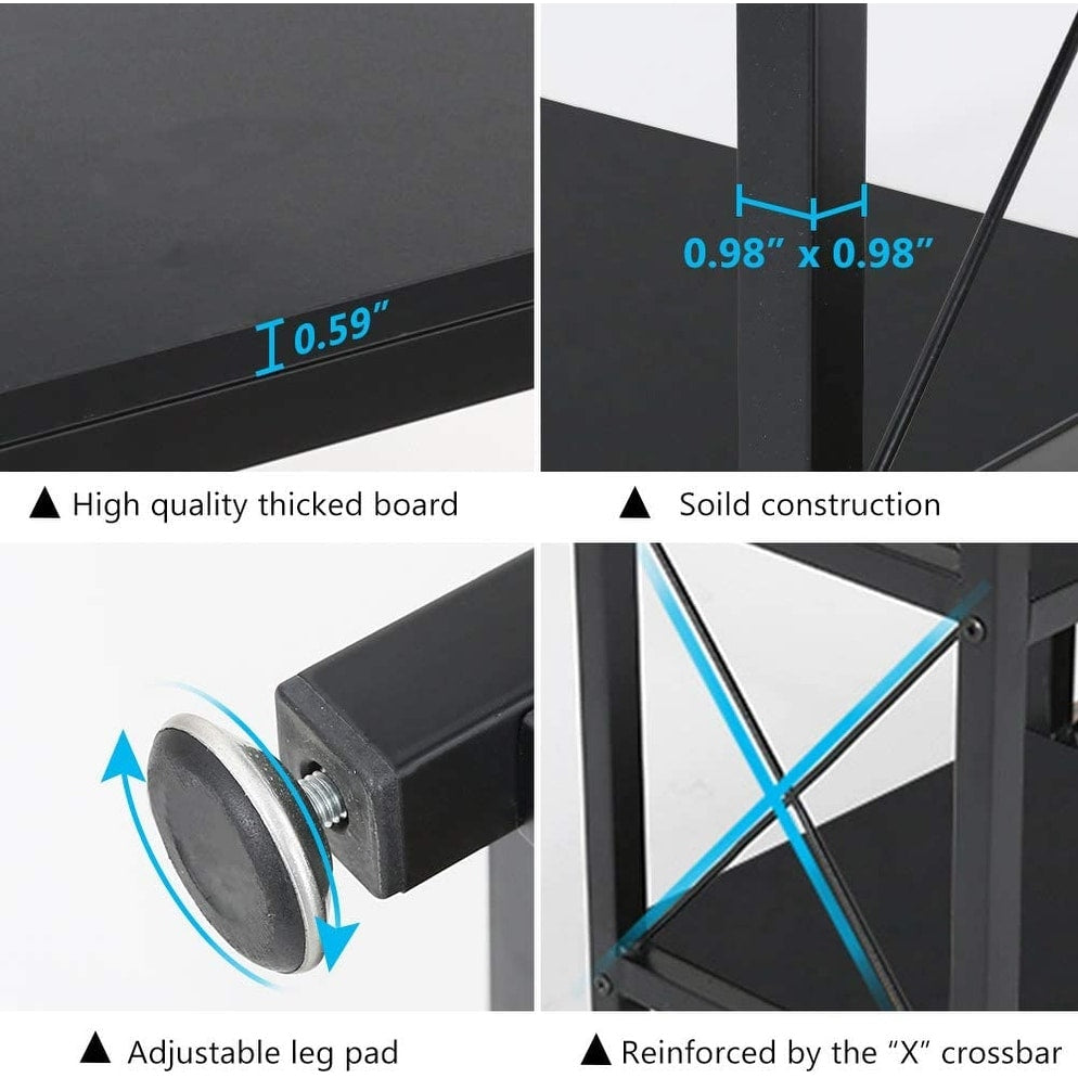 Leiterregal mit 12 Ablagen, Eckregal im Industriestil