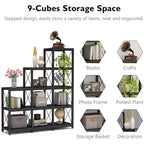 Leiterregal mit 12 Ablagen, Eckregal im Industriestil