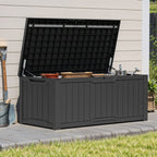 Große, wasserfeste und abschließbare Deckbox aus Kunstharz (120–260 Gallonen)