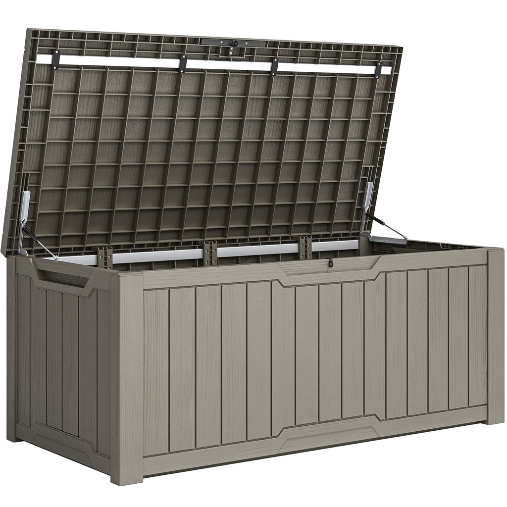 Große, wasserfeste und abschließbare Deckbox aus Kunstharz (120–260 Gallonen)