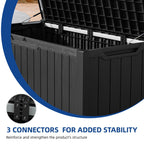 Große, wasserfeste und abschließbare Deckbox aus Kunstharz (120–260 Gallonen)