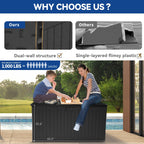 Große, wasserfeste und abschließbare Deckbox aus Kunstharz (120–260 Gallonen)