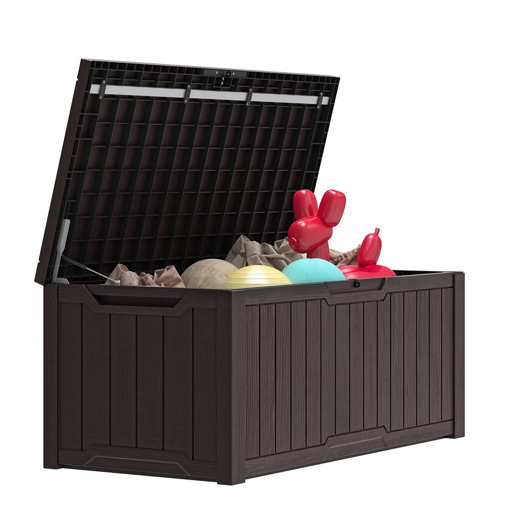 Große, wasserfeste und abschließbare Deckbox aus Kunstharz (120–260 Gallonen)