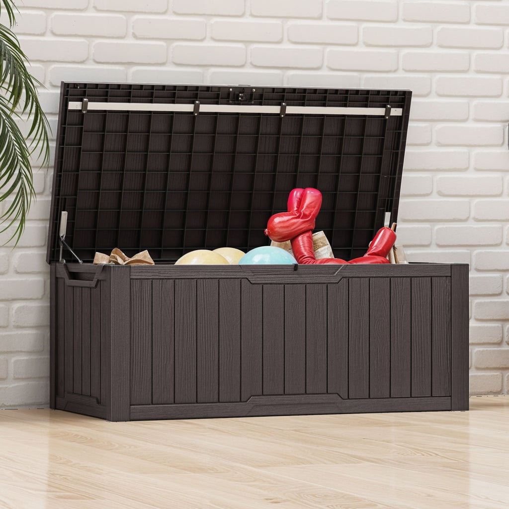 Große, wasserfeste und abschließbare Deckbox aus Kunstharz (120–260 Gallonen)