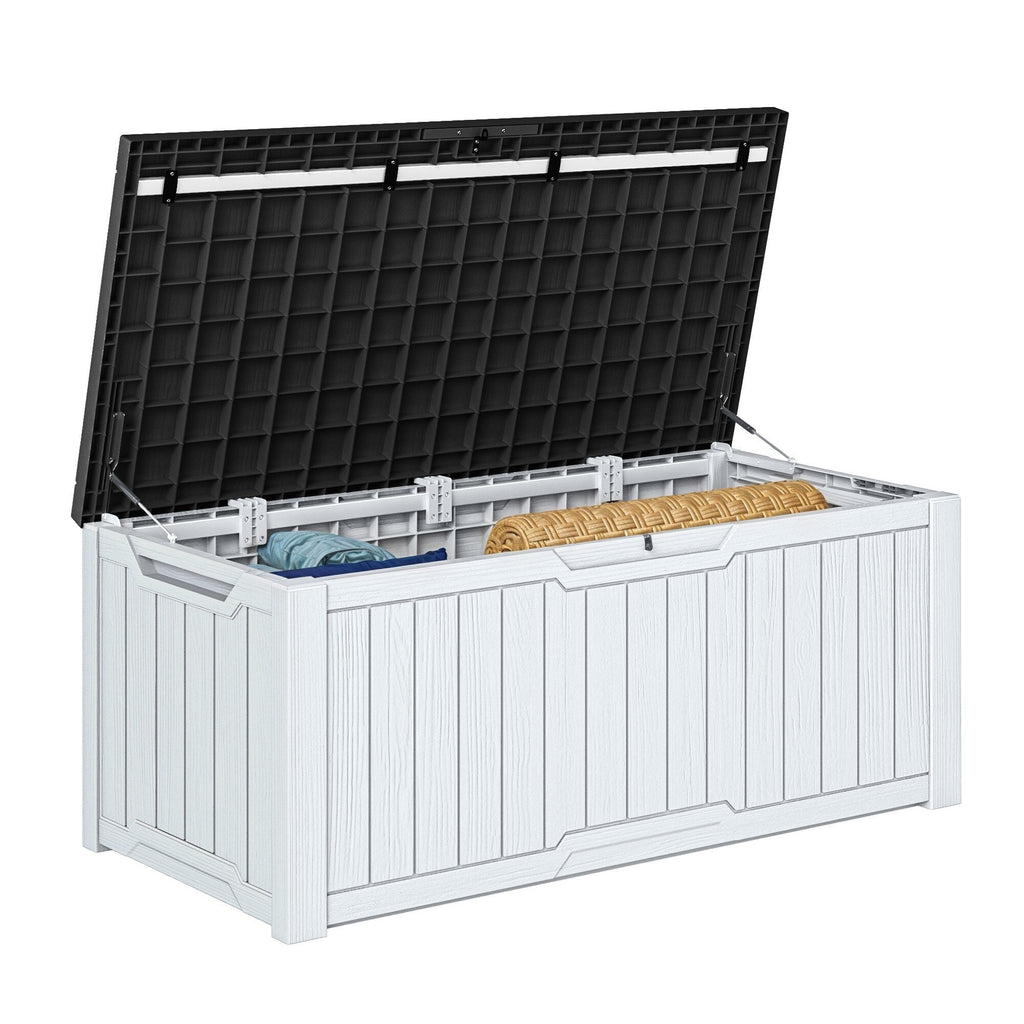 Große, wasserfeste und abschließbare Deckbox aus Kunstharz (120–260 Gallonen)