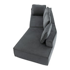 125 Stilvolle Chaiselongue, modernes Indoor-Lounge-Sofa mit Schlaffunktion und klaren Linien für das Wohnzimmer, Beige