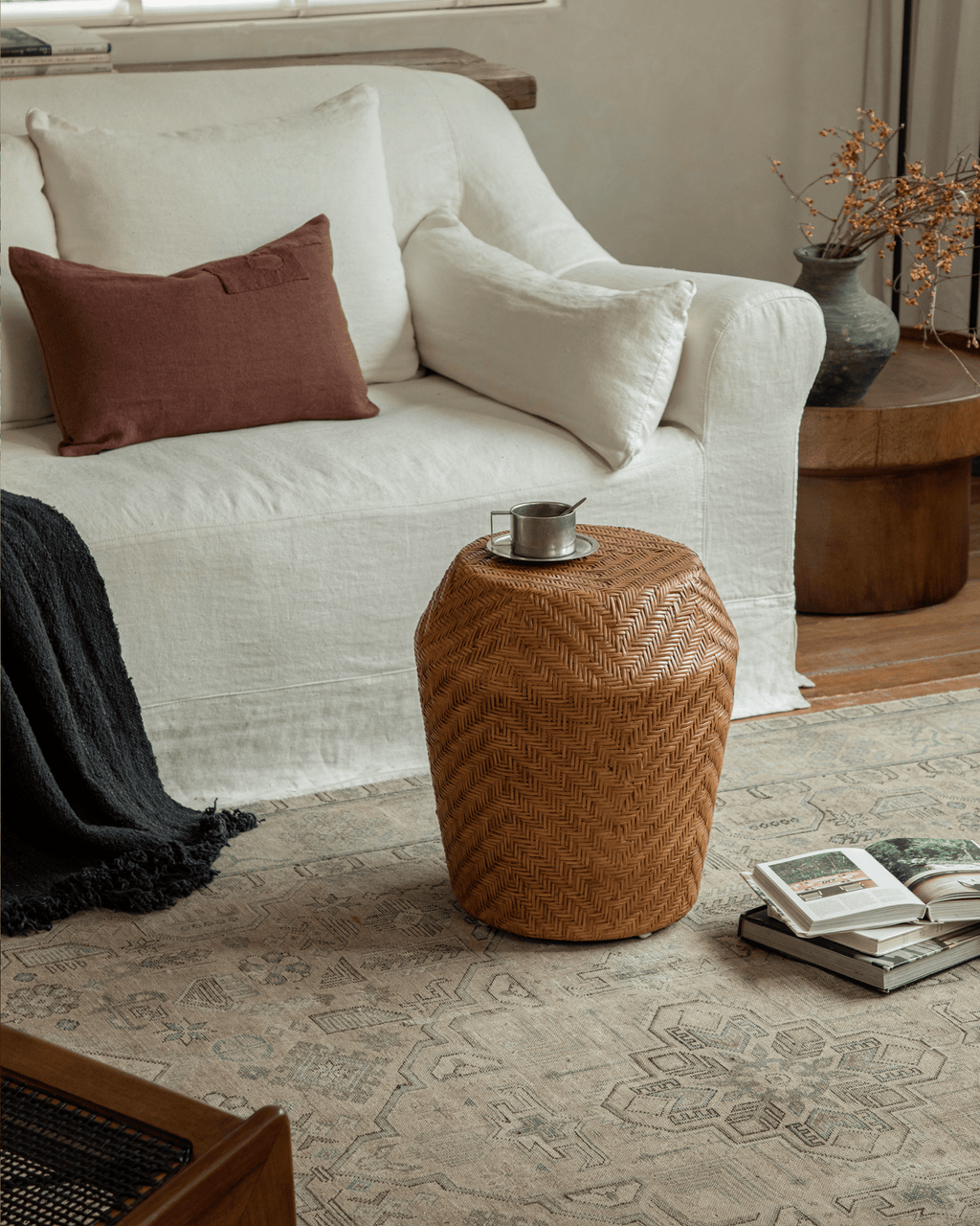 Beistelltisch aus Rattan