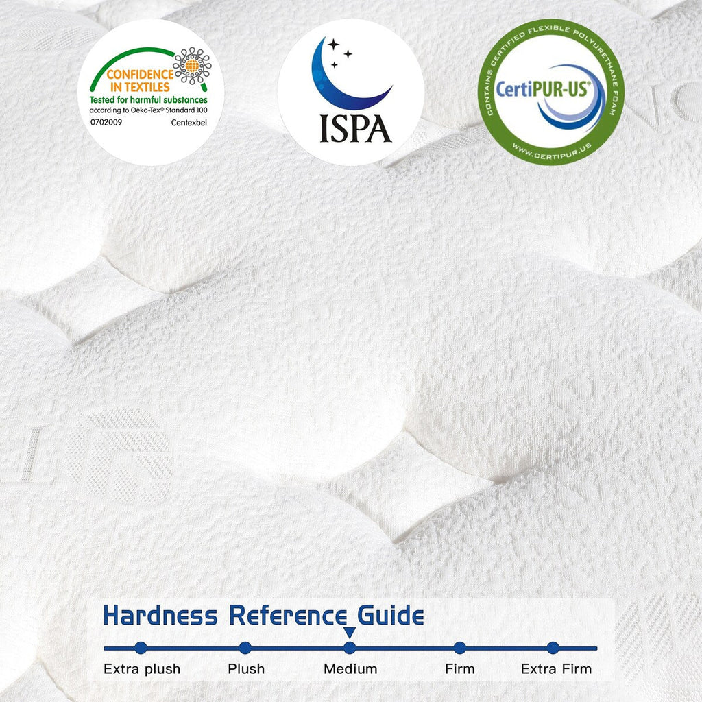 12 mittelfeste Hybridmatratze aus Memory-Schaum im Karton