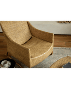 Schlitten-Loungesessel aus Rattan