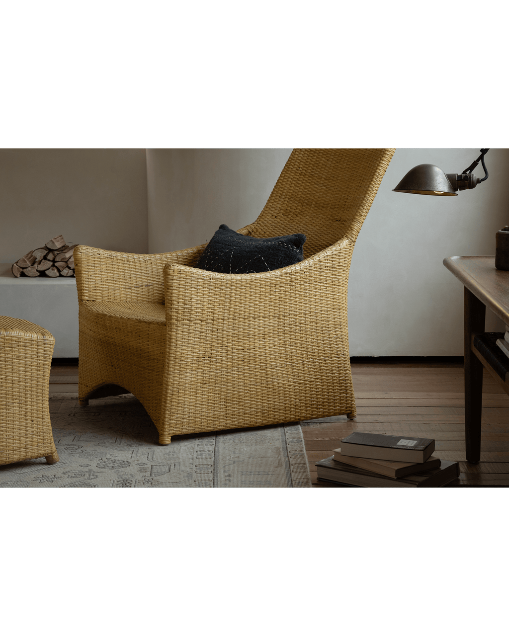 Gleit-Loungesessel aus Rattan