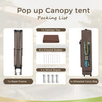 13' x 13' (ca. 4 x 4 m) großes, verstärktes Garten-Faltpavillon-Zelt mit elegantem Eckvorhang