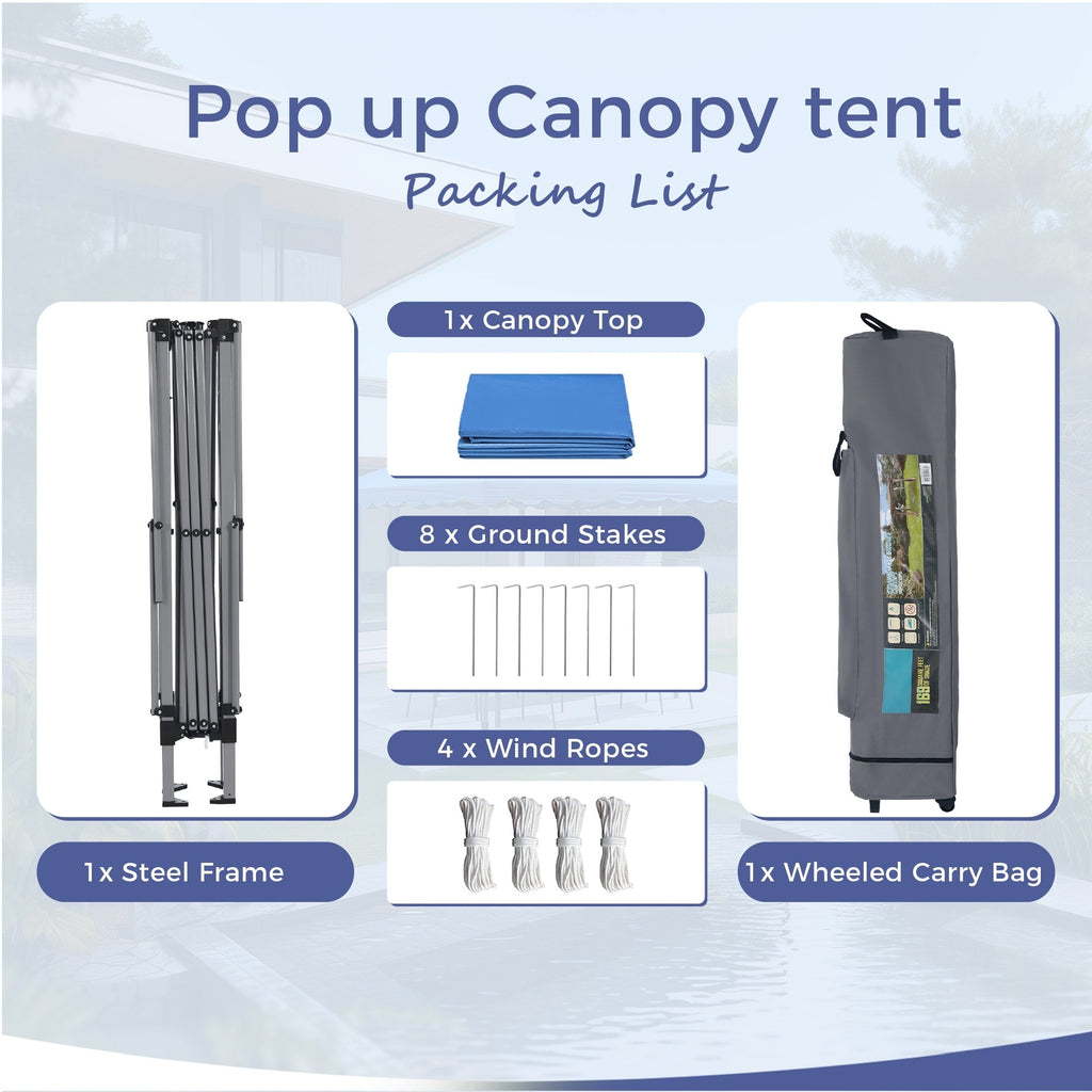 13' x 13' (ca. 4 x 4 m) großes, verstärktes Garten-Faltpavillon-Zelt mit elegantem Eckvorhang