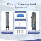 13' x 13' (ca. 4 x 4 m) großes, verstärktes Garten-Faltpavillon-Zelt mit elegantem Eckvorhang