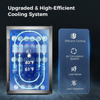 Getränkekühlschrank für 145 Dosen, 4,4 Kubikfuß (ca. 125 Liter) Nutzinhalt, Mini-Kühlschrank mit Glastür für Limonade, Bier und Wein – transparente Front für Zuhause, Büro oder Bar