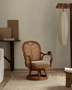 Ray Mini-Drehstuhl aus Rattan