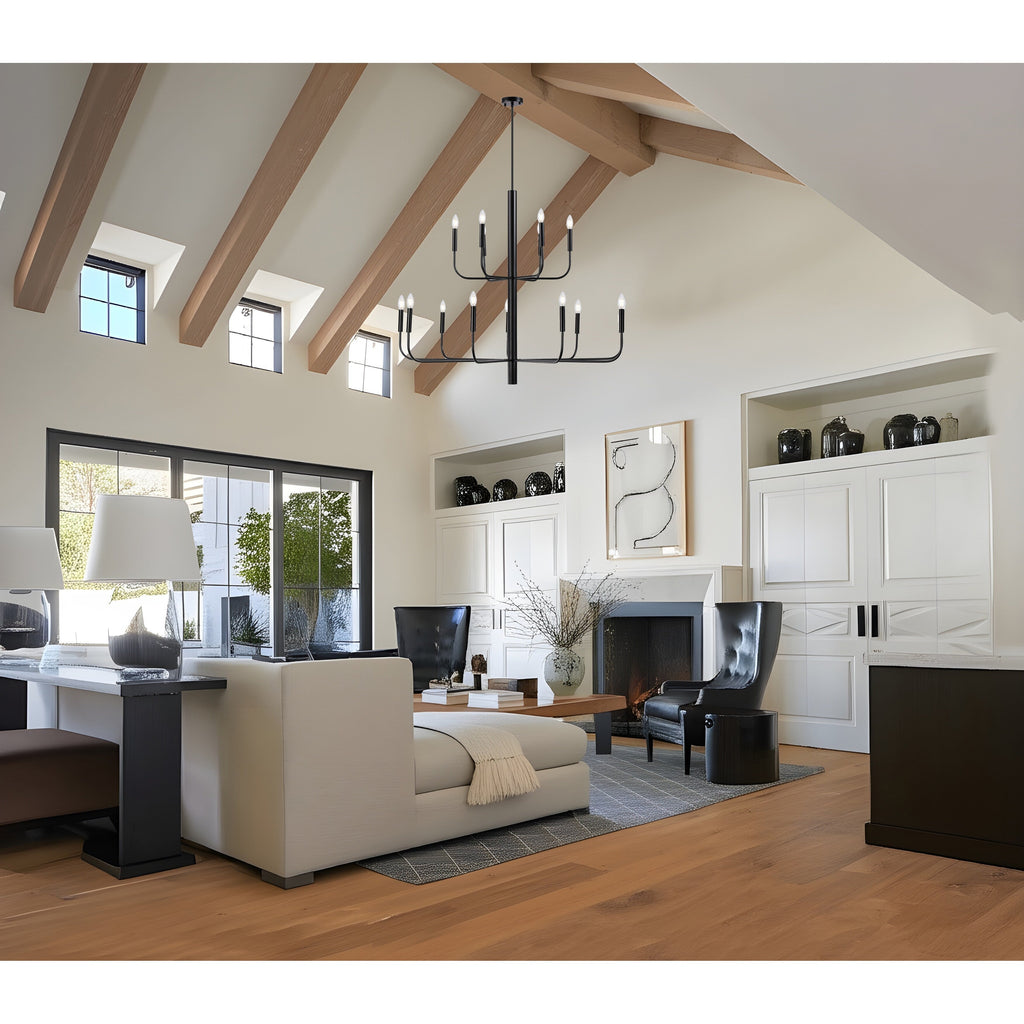 Minimalistischer Kerzenleuchter mit 15 Leuchten, 2-stufig, antikes Design – 48