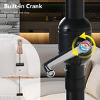 15 Fuß großer, rechteckiger, doppelseitiger Marktschirm mit Kurbelmechanismus, solarbetrieben mit LED-Beleuchtung und inklusive Ständer.