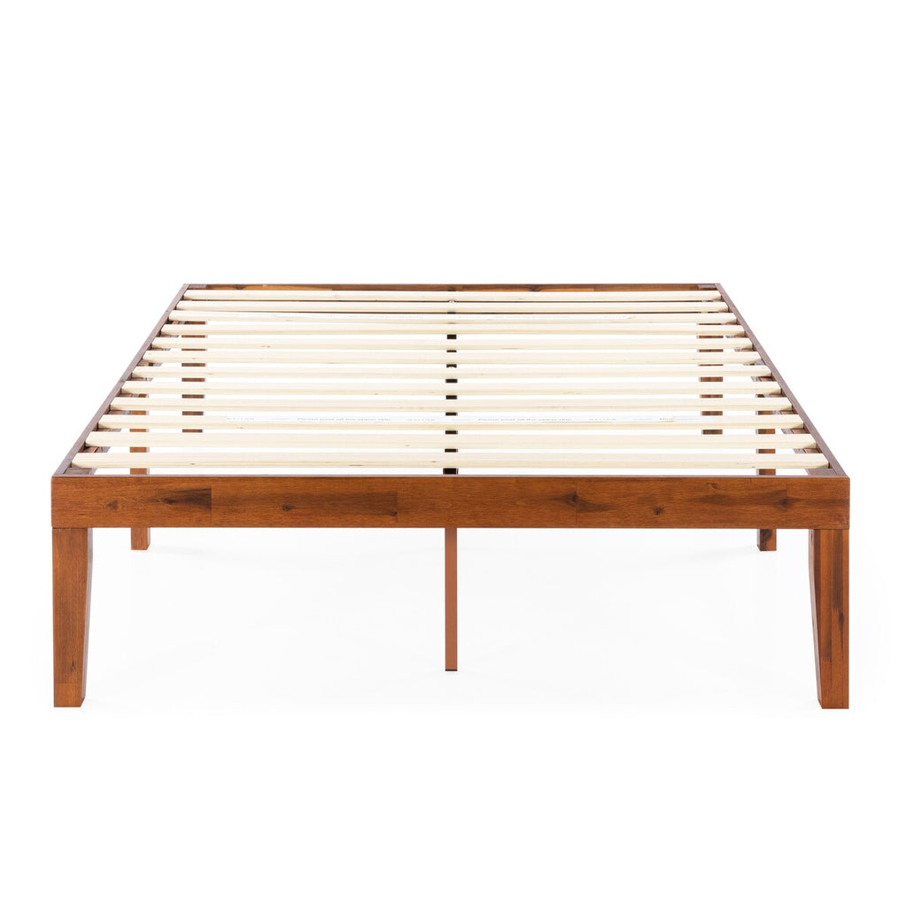 Klassisches 16-Zoll-Plattformbettgestell aus Massivholz in verschiedenen Ausführungen